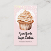 Cupcake Trendy QR Code and Website Visitenkarte (Vorderseite)