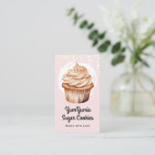 Cupcake-Trendy-QR-Code und Website Visitenkarte (Stehend Vorderseite)
