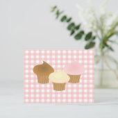 Cupcake Trio Postkarte (Stehend Vorderseite)