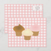 Cupcake Trio Postkarte (Vorne/Hinten)