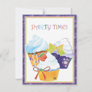 Cupcake Trio Whimsical Birthday Party Einladung