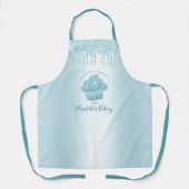 Cupcake Turquoise Glitzer Tropfens Bäckerei Koch S Schürze (Vorderseite)