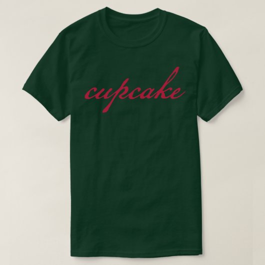 Cupcake Typografie Viva Magenta Script T-Shirt (Design vorne)
