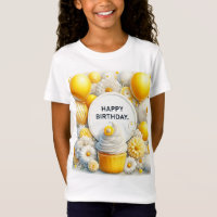 Cupcake- und Ballon-Geburtstags-T-Shirt