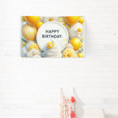 Cupcake- und Ballon-Geburtstagsbanner Banner (InSitu)