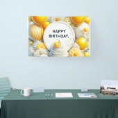 Cupcake- und Ballon-Geburtstagsbanner Banner (Messe)