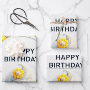 Cupcake- und Ballon-Geschenkpapier  Geschenkpapier Set