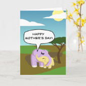 Cupcake und Butters Glücklichen Muttertag! Karte (Gelbe Blume)