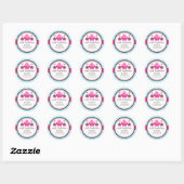 Cupcake und Cake Pops Bäckerei Box Siegel Runder Aufkleber (Blatt)