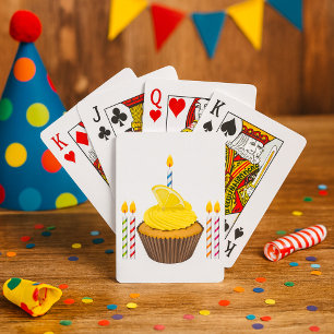 Cupcake und Candles Spielkarten