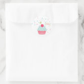 Cupcake und Confetti Runder Aufkleber (Tasche)