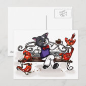 Cupcake und Kardinal Postkarte (Vorne/Hinten)