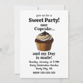 Cupcake und mein Tag ist gemacht Cupcake Einladung (Vorderseite)