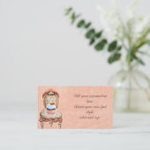 Cupcake und Rose Visitenkarten Visitenkarte (Stehend Vorderseite)