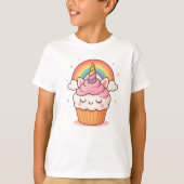 Cupcake Unicorn - Niedliches Kawaii Rainbow Desser T-Shirt (Vorderseite)