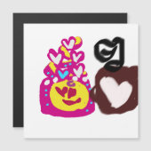 Cupcake Valentine Magnetkarte (Vorne/Hinten)