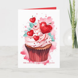 Cupcake Valentinstag Card Feiertagskarte