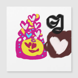 Cupcake Valentinstag  Magnetkarte