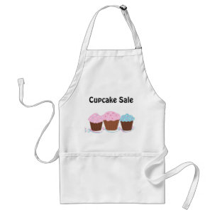 Cupcake-Verkauf - Trio von glasierten Cupcakes Schürze
