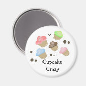 Cupcake Verrückt Magnet (Vorderseite/Rückseite)