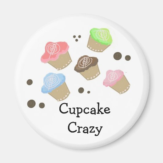 Cupcake Verrückt Magnet (Vorne)