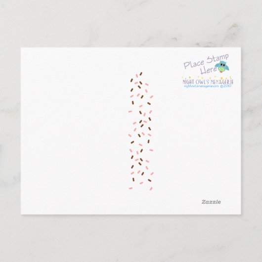 Cupcake Vielen Dank Postkarte (Rückseite)