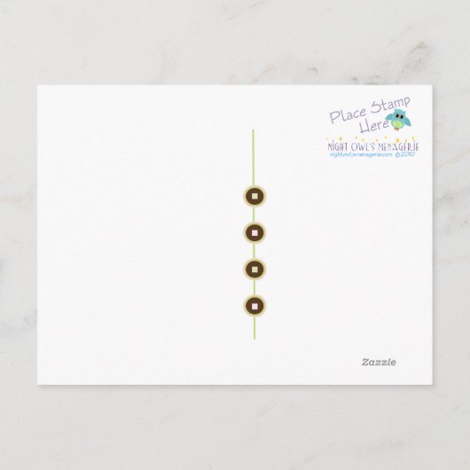 Cupcake Vielen Dank Postkarte (Rückseite)