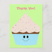 Cupcake Vielen Dank Postkarte (Vorderseite)