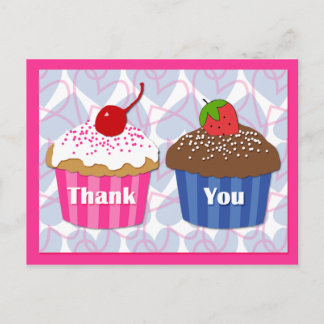Cupcake Vielen Dank Postkarte