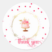 Çupcake vielen Dank Runder Aufkleber (Vorderseite)