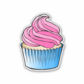 Cupcake Vinyl Sticker (Vorderseite)