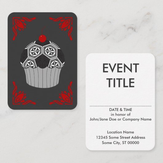 Cupcake Visitenkarte (Vorne/Hinten)