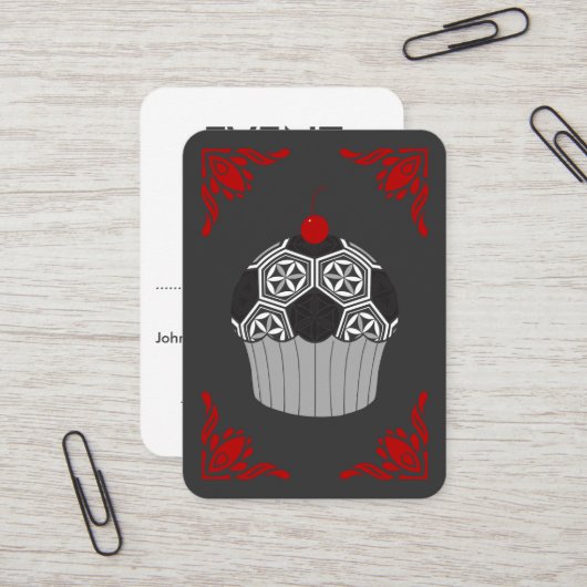 Cupcake Visitenkarte (Vorderseite/Rückseite Beispiel)