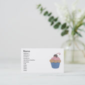 Cupcake Visitenkarte (Stehend Vorderseite)