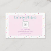 Cupcake-Visitenkarte für Bäcker Visitenkarte (Rückseite)