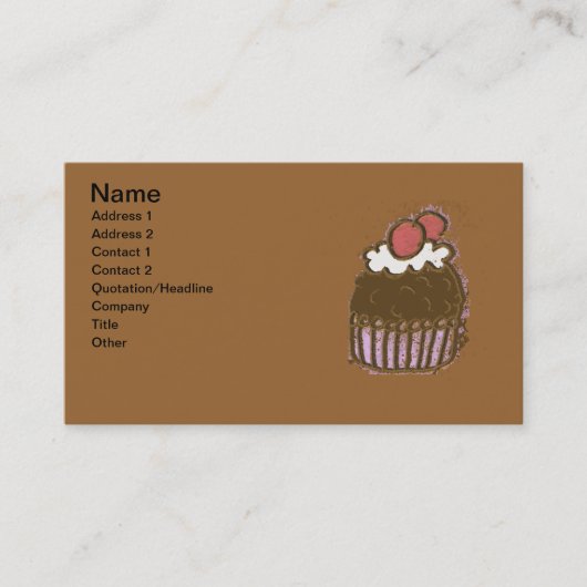 Cupcake-Visitenkarte Visitenkarte (Vorderseite)