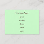 Cupcake-Visitenkarten für benutzerdefinierte Minze Visitenkarte (Rückseite)