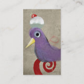 Cupcake Vogel taucht lila rote wirbelkarte Visitenkarte (Rückseite)