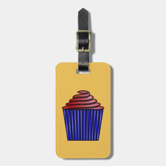 Cupcake von Kenneth Yoncich Gepäckanhänger (Vorderseite vertikal)