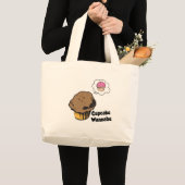 Cupcake Wannabe Muffin Jumbo Stoffbeutel (Vorderseite (Produkt))