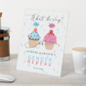 Cupcake Was ist die "Scoop Gender Reveal Welcome" Sockelschild (In SItu)