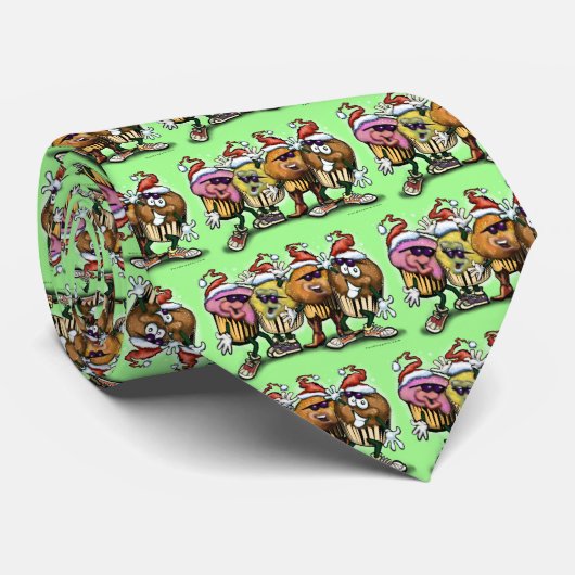 CupCake Weihnachten Krawatte (Gerollt)