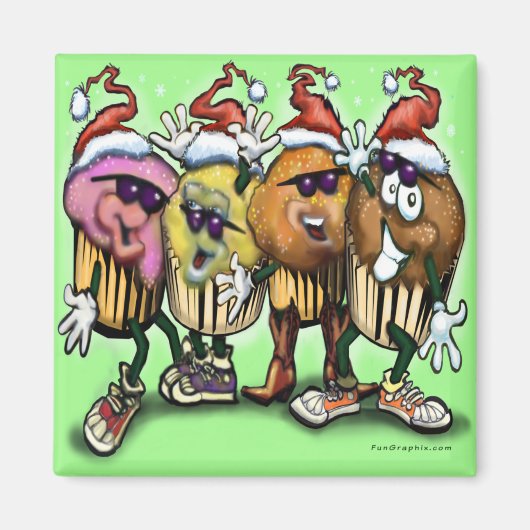 CupCake Weihnachten Magnet (Vorne)
