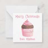Cupcake Weihnachtsgeschenk Karten (Vorderseite)