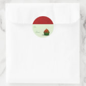 Cupcake Whimsey für Ferien ab GIFT 2 Runder Aufkleber (Tasche)