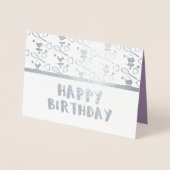 Cupcake Whisk Confetti Geometrie Geburtstag Folienkarte (Vorderseite)