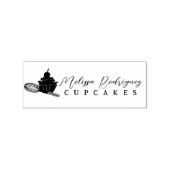 Cupcake Whisky Bakery Baker Script-Logo Gummistempel (Prägung)