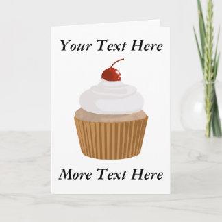 Cupcake-White und Brown Karte