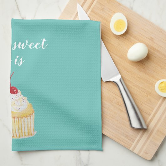 Cupcake wie süß es ist Küchentuch (Viertel Falte)