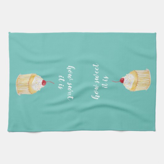 Cupcake wie süß es ist Küchentuch (Horizontal)